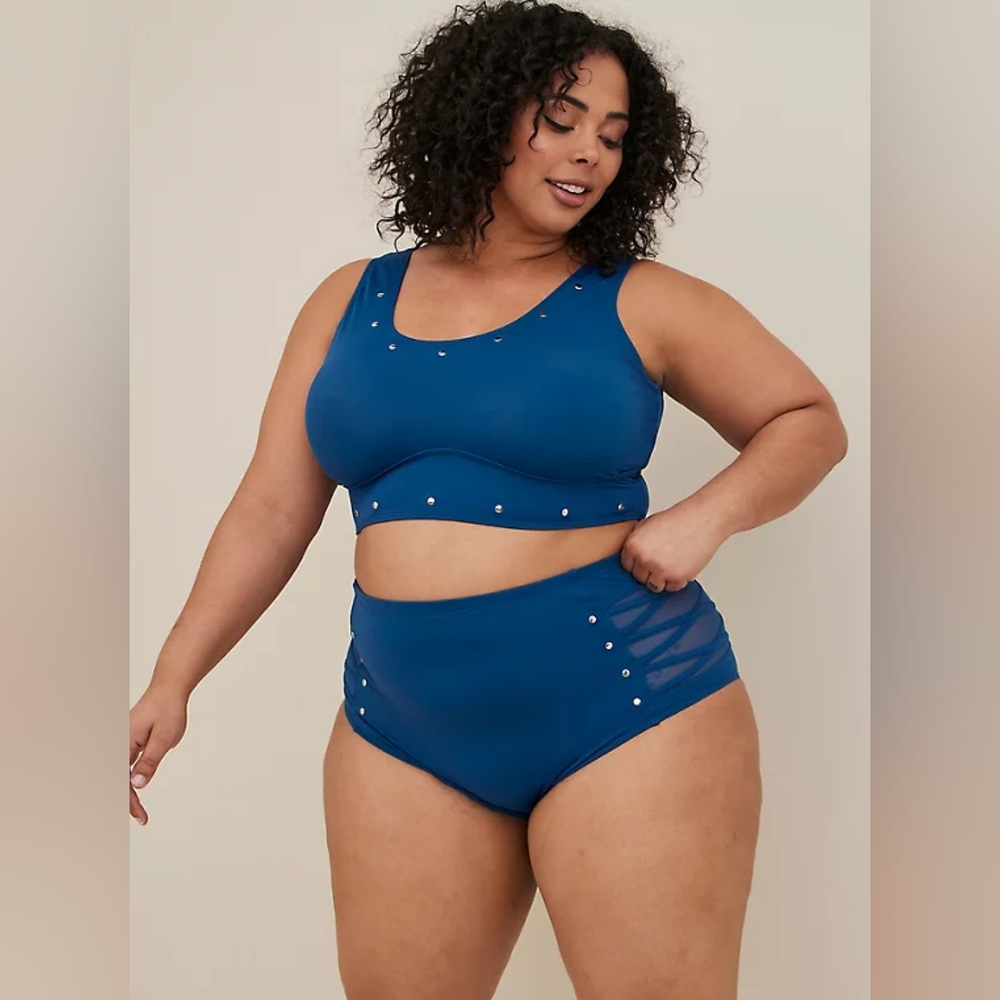 High-Rise Lattice Side Swim Bottom Torrid Size 2 /  2x  / 18-20